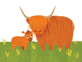 Illustration from My First Scottish Colours by Kate McLelland