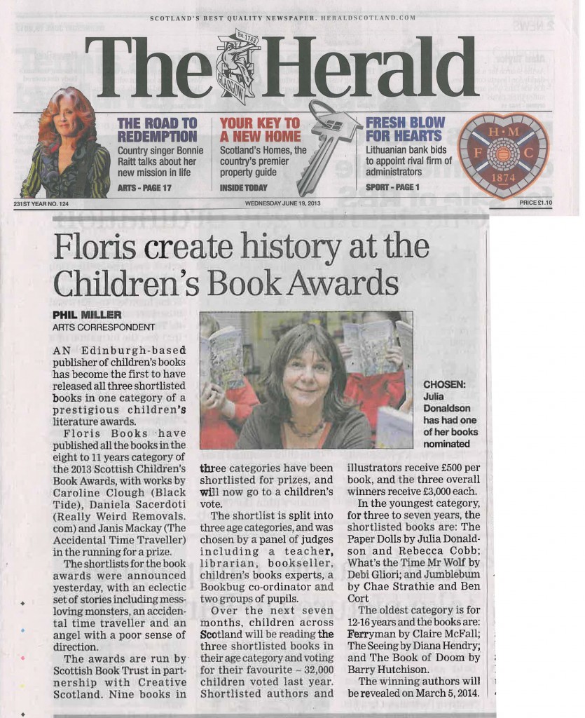 Floris Books article in The Herald newspaper