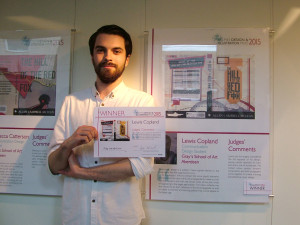 Lewis Copland with his winning design