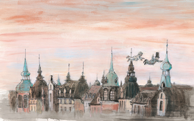 Illustration by Marit Trnqvist from Astrid Lindgren, In the Land of Twilight