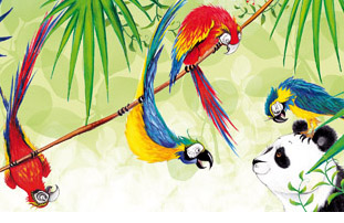 Illustration from The Giant Panda Party by Gill Arbuthnott