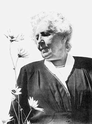 Photograph of Elsa Beskow, Swedish children's author and illustrator, aged about 70