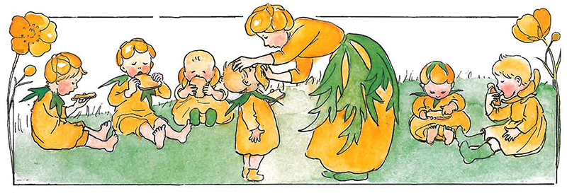 Illustration from Elsa Beskow, The Flowers' Festival