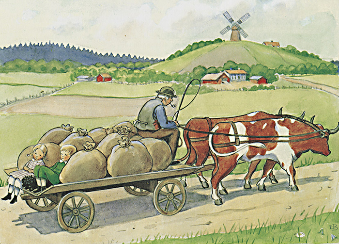 Illustration from Peter and Lotta's Adventure by Elsa Beskow