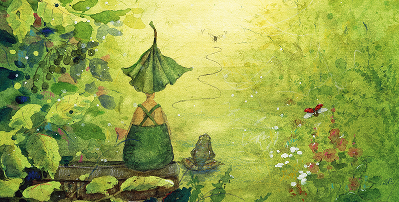 Illustration from Daniela Drescher, The Garden Adventures of Griswald the Gnome