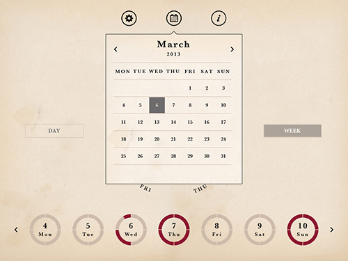 Month screensnap of When Wine Tastes Best app on iPad